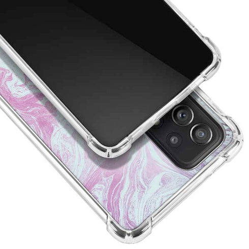 Blue and Purple Marble Galaxy A52 5G Clear Case