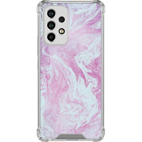 Blue and Purple Marble Galaxy A53 5G Clear Case