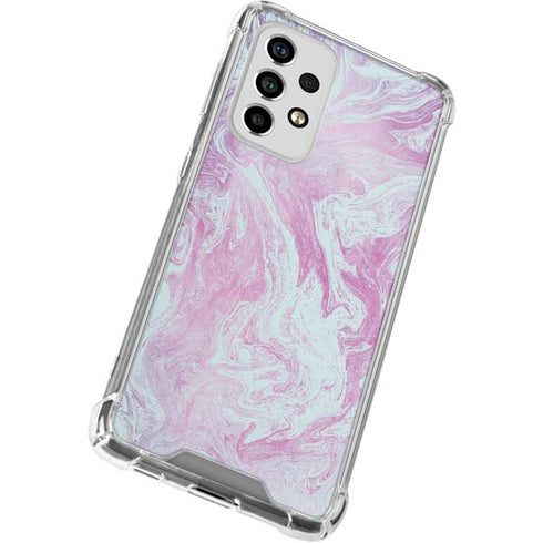 Blue and Purple Marble Galaxy A53 5G Clear Case