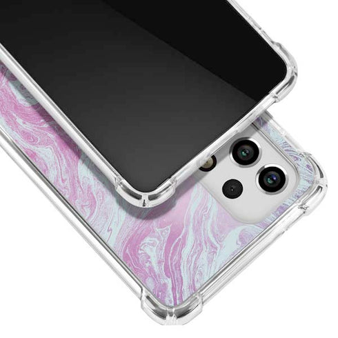Blue and Purple Marble Galaxy A53 5G Clear Case
