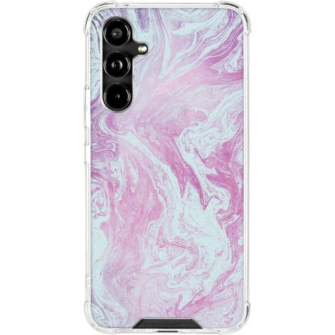 Blue and Purple Marble Galaxy A54 5G Clear Case