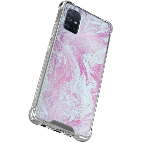 Blue and Purple Marble Galaxy A71 5G Clear Case