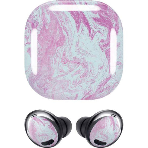 Blue and Purple Marble Galaxy Buds Pro Skin