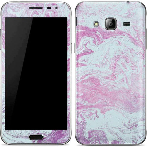 Blue and Purple Marble Galaxy J3 Skin
