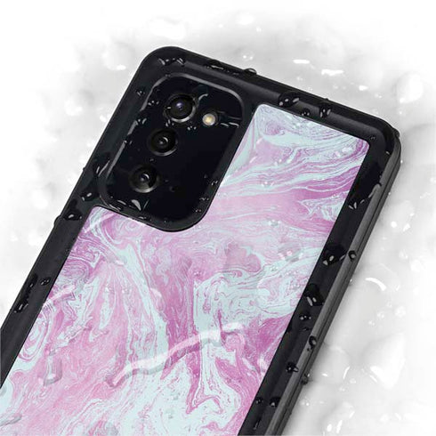 Blue and Purple Marble Galaxy Note20 5G Waterproof Case