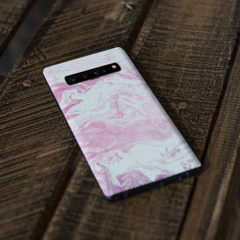 Blue and Purple Marble Galaxy S10 Plus Skin