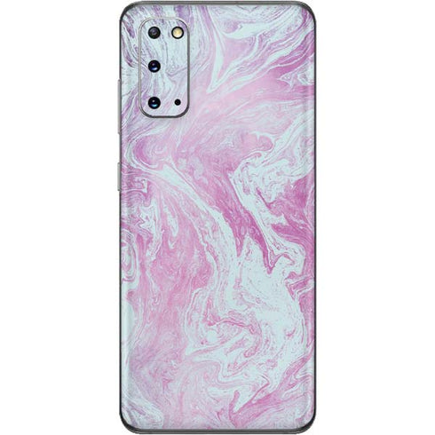 Blue and Purple Marble Galaxy S20 Skin