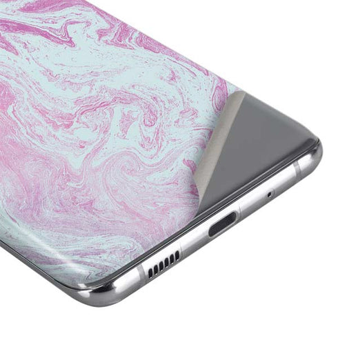 Blue and Purple Marble Galaxy S20 Skin