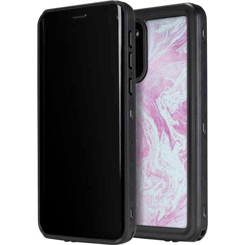 Blue and Purple Marble Galaxy S20 Waterproof Case