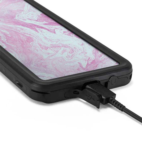 Blue and Purple Marble Galaxy S20 Waterproof Case