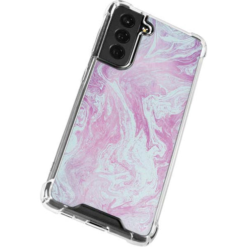 Blue and Purple Marble Galaxy S22 Clear Case