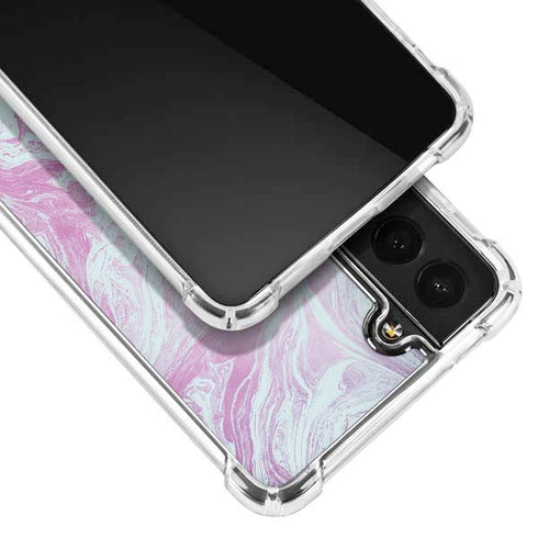Blue and Purple Marble Galaxy S22 Clear Case