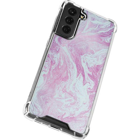 Blue and Purple Marble Galaxy S22 Plus Clear Case