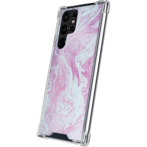 Blue and Purple Marble Galaxy S22 Ultra Clear Case