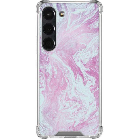 Blue and Purple Marble Galaxy S23 Clear Case