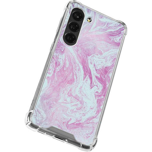 Blue and Purple Marble Galaxy S23 Clear Case