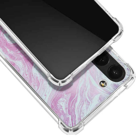 Blue and Purple Marble Galaxy S23 Clear Case