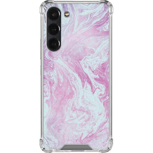 Blue and Purple Marble Galaxy S23 Plus Clear Case