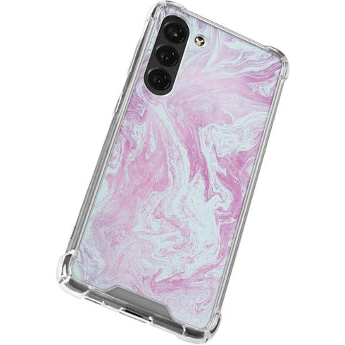 Blue and Purple Marble Galaxy S23 Plus Clear Case