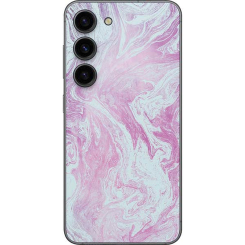 Blue and Purple Marble Galaxy S23 Skin