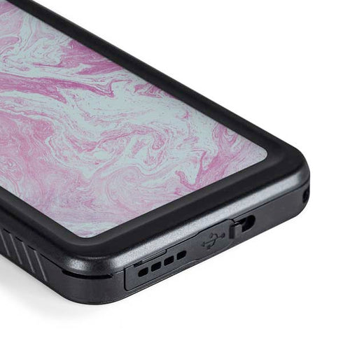 Blue and Purple Marble Galaxy S23 Waterproof Case