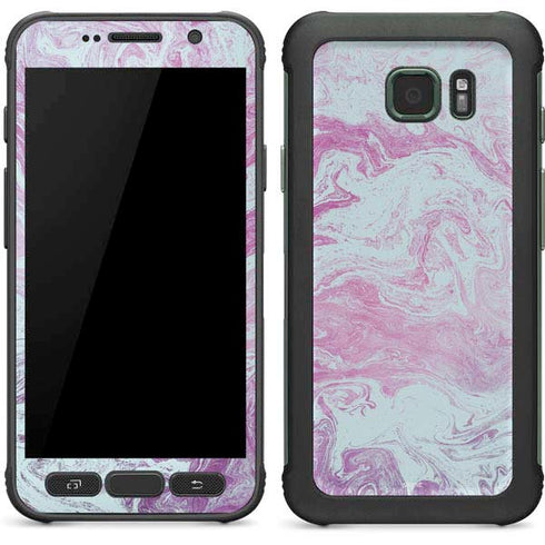 Blue and Purple Marble Galaxy S7 Active Skin