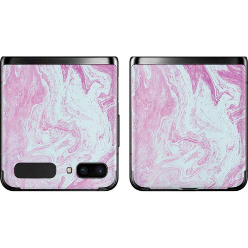 Blue and Purple Marble Galaxy Z Flip Skin