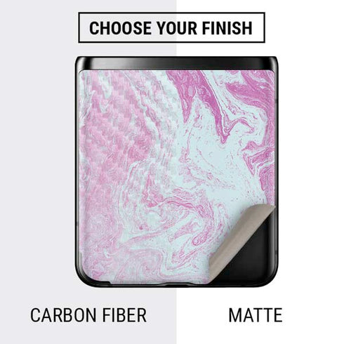 Blue and Purple Marble Galaxy Z Flip Skin