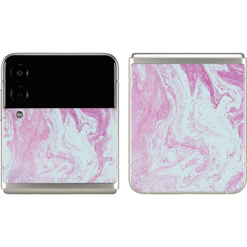 Blue and Purple Marble Galaxy Z Flip3 5G Skin