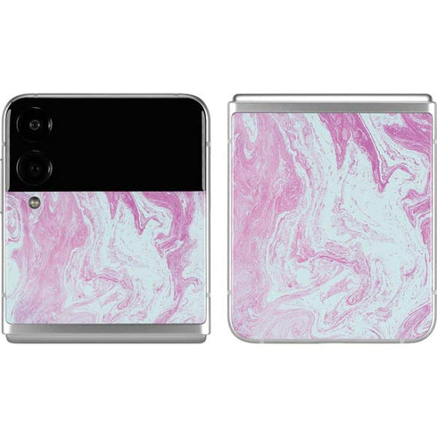Blue and Purple Marble Galaxy Z Flip4 5G Skin