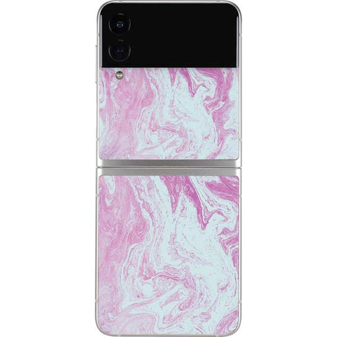 Blue and Purple Marble Galaxy Z Flip4 5G Skin