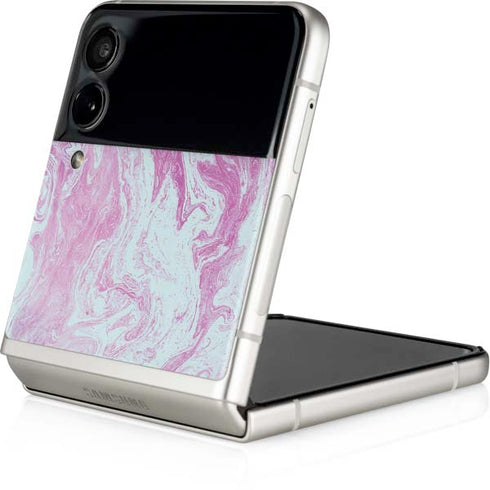 Blue and Purple Marble Galaxy Z Flip4 5G Skin