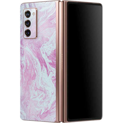 Blue and Purple Marble Galaxy Z Fold2 5G Skin
