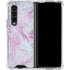 Blue and Purple Marble Galaxy Z Fold4 5G Clear Case