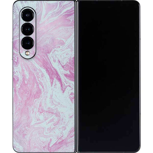 Blue and Purple Marble Galaxy Z Fold4 5G Skin
