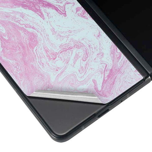 Blue and Purple Marble Galaxy Z Fold4 5G Skin