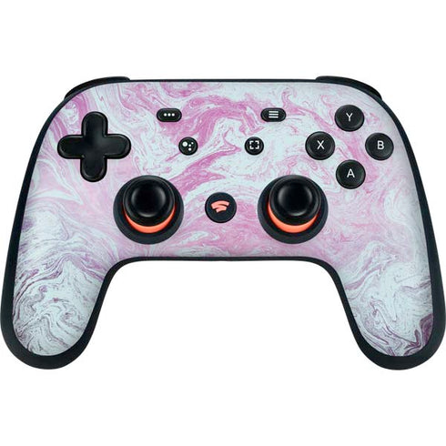 Blue and Purple Marble Google Stadia Controller Skin