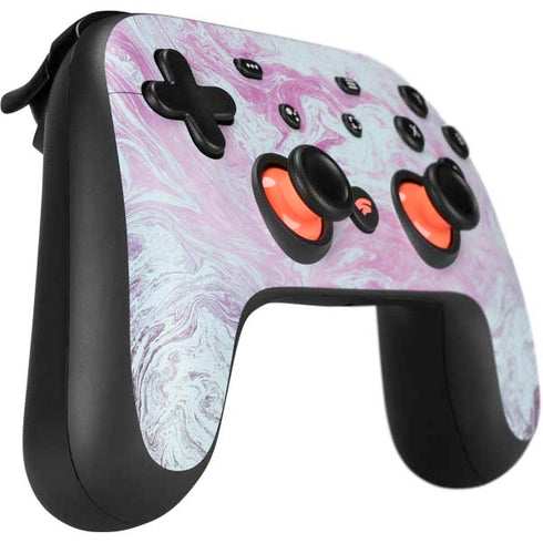 Blue and Purple Marble Google Stadia Controller Skin