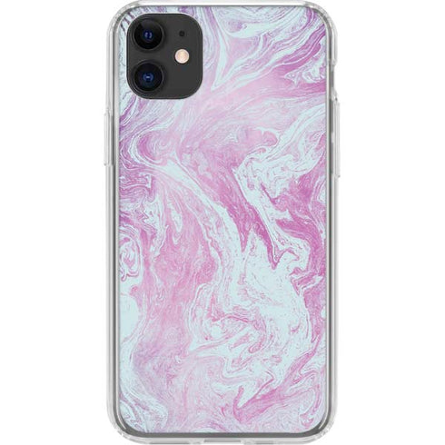 Blue and Purple Marble iPhone 11 Clear Case