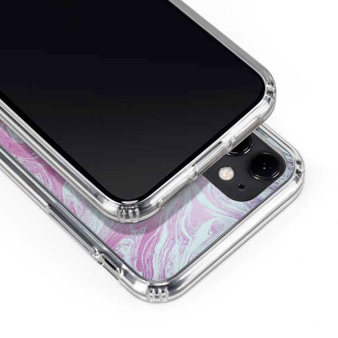 Blue and Purple Marble iPhone 11 Clear Case