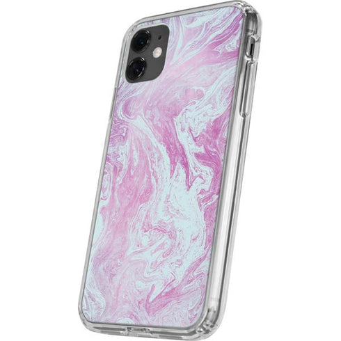 Blue and Purple Marble iPhone 11 Clear Case