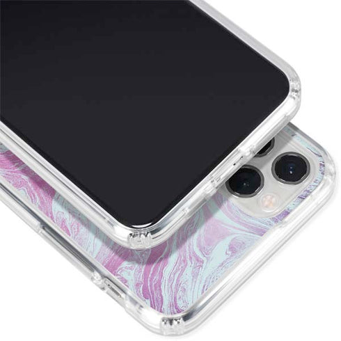 Blue and Purple Marble iPhone 11 Pro Clear Case