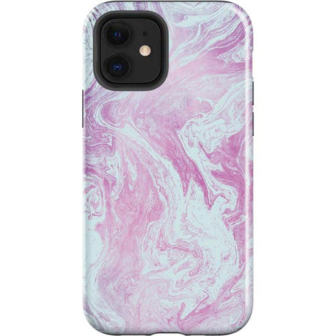 Blue and Purple Marble iPhone 12 Impact Case