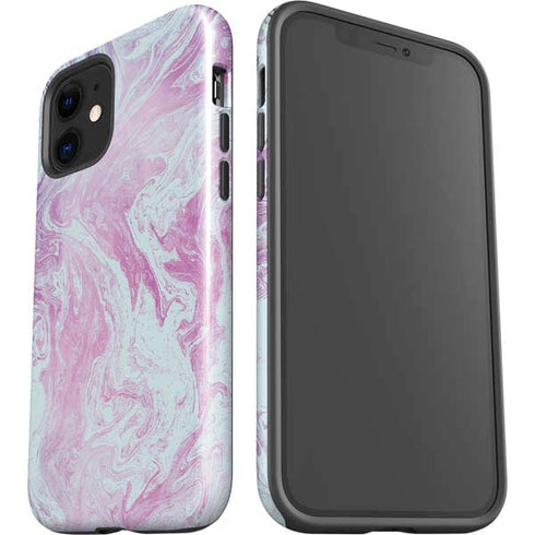 Blue and Purple Marble iPhone 12 Impact Case