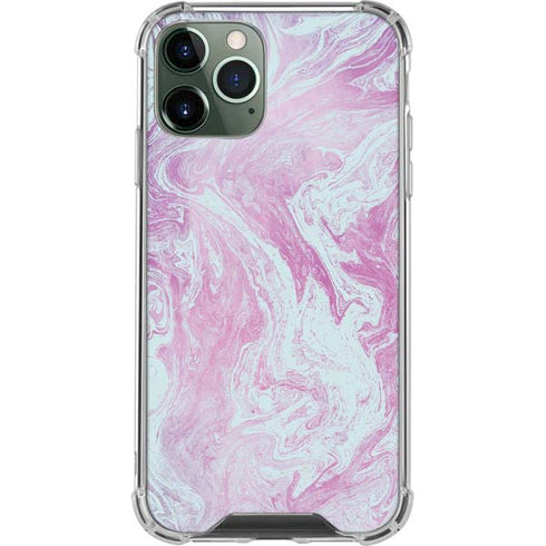 Blue and Purple Marble iPhone 12 Pro Max Clear Case