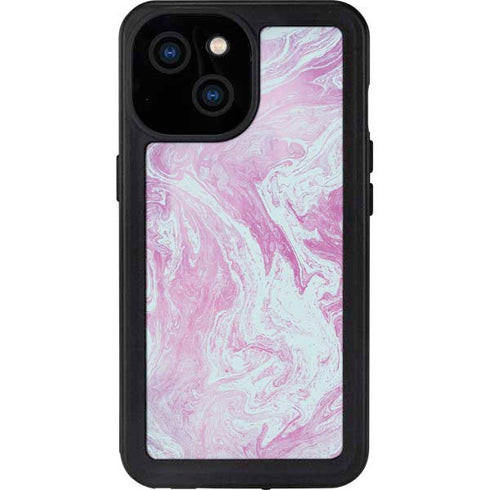 Blue and Purple Marble iPhone 13 Mini Waterproof Case