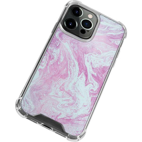 Blue and Purple Marble iPhone 13 Pro Clear Case