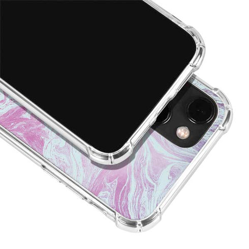 Blue and Purple Marble iPhone 14 Clear Case