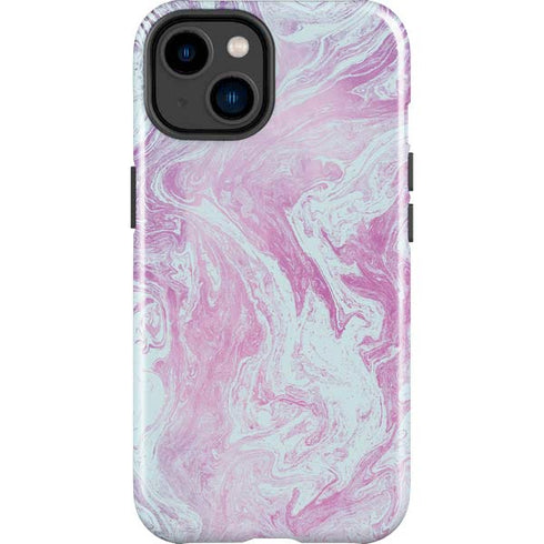 Blue and Purple Marble iPhone 14 Plus Impact Case