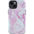 Blue and Purple Marble iPhone 15 Plus Impact Case
